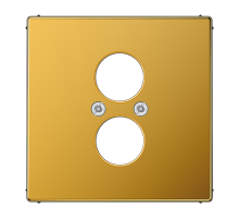 JUNG Крышка для 2-х гнезд (разъемов для громкоговорителей) золото