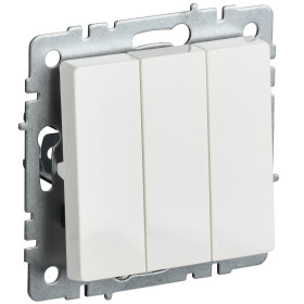 IEK BRITE BASE Белый Выключ. 3-кл. 10А ВС10-3-0-БрБ