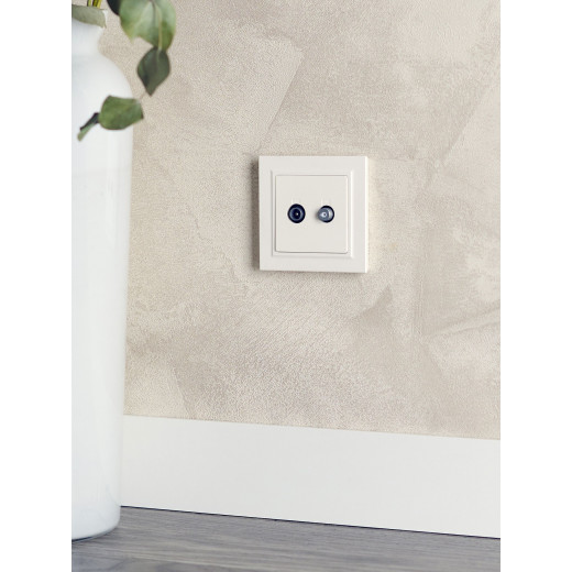 BRITE Роз. двойная TV+SAT РТВ/РСп12-БрЖ жемч. IEK