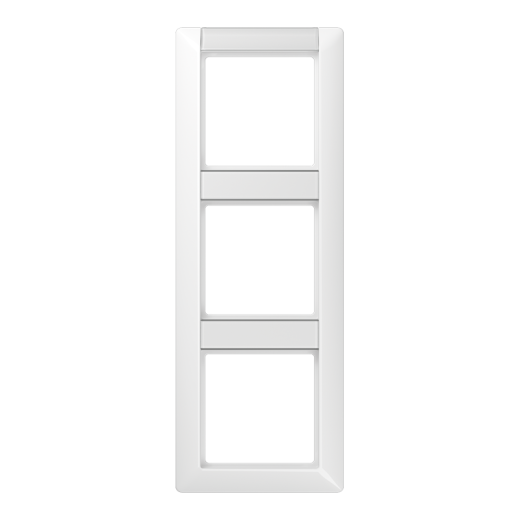Рамка 3-кратная с полем для надписи для горизонтальной и вертикальной установки, белая