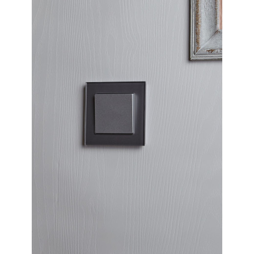 BRITE Рамка 1-мест. РУ-1-2-БрСе стекло сер. IEK