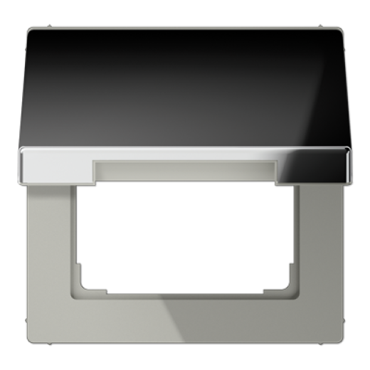 Крышка откидная для штепсельных розеток с платой 50×50 мм, полированный хром