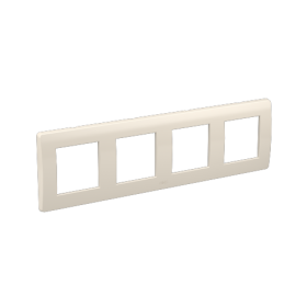 DKC Brava Рамка на 2+2+2+2 модуля (четырехместная), слоновая кость, RAL9001