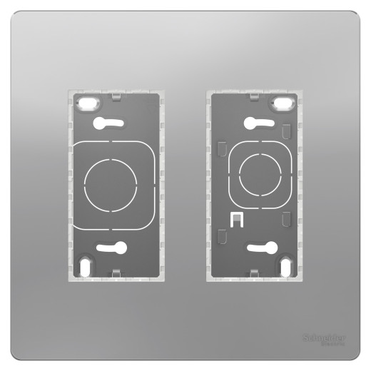 UNICA SYSTEM+ БЛОК открытой установки 2х2 алюминий