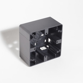 Коробка накладная квадратная на 1 пост, 86х86 (антрацит)