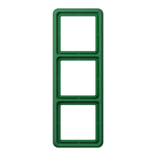 Рамка для вертикальной и горизонтальной установки ударопрочная, 3-кратная, зеленая