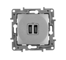 Legrand ETIKA Алюминий Зарядка USB C-C.
