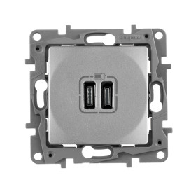 Legrand ETIKA Алюминий Зарядка USB C-C.