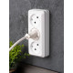 Рим Розетка 3-местная 10А без заземления белая EKF