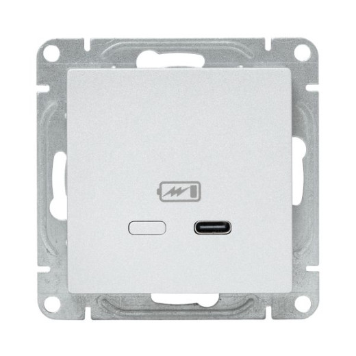 Механизм розетки USB-С, быстрая, алюминий Эпика EKF