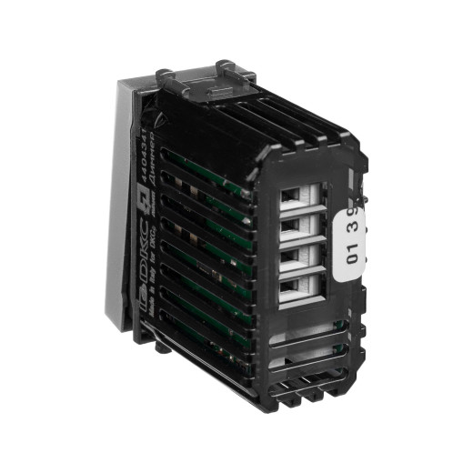 Диммер кнопочный модульный для LED ламп, Avanti, закаленная сталь, 1 модуль