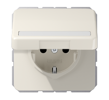 JUNG Штепсельная розетка SCHUKO 16A 250V~ с полем для надписи и защитой от влажности слоновая кость