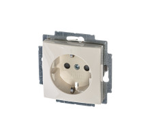 ABB BJB Basic 55 Беж Розетка с/з с защитными шторками