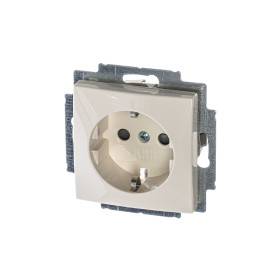 ABB BJB Basic 55 Беж Розетка с/з с защитными шторками