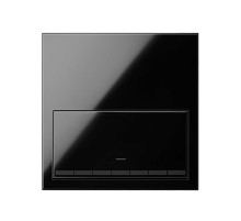 Simon 100 Черный глянец Кит 1 пост, фронт. 1 рамка «минимум» + 1 клавиша светорегулятора