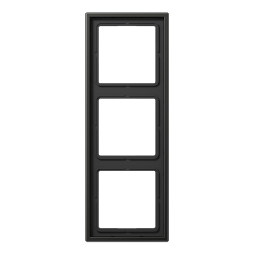 Рамка для вертикальной и горизонтальной установки, 3 поста, металл, антрацит, Aluminium