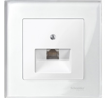 Schneider Electric Merten SM Бел глянец Накладка розетки ТЛФ/комп 1-ой наклонной