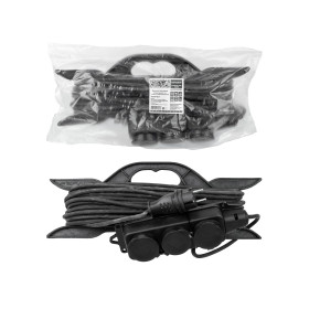 TDM Удлинитель-шнур силовой на рамке, каучук, КГ, IP44, 3 гнезда с/з, 3500 Вт, 20 м Народный У1-33263