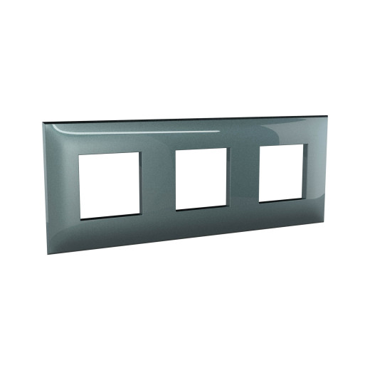 Рамка 3 поста (6 мод.), Avanti, сине-зеленый жемчуг