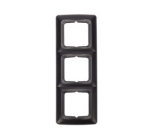 KRANZ DEA Рамка 3-я горизонтальная Черный Металлик