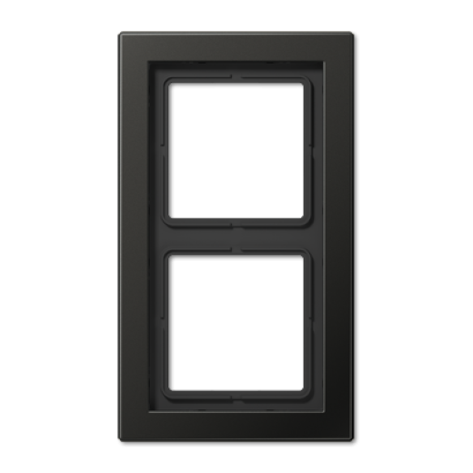 Рамка для вертикальной и горизонтальной установки, 2 поста, металл, антрацит, LS Design