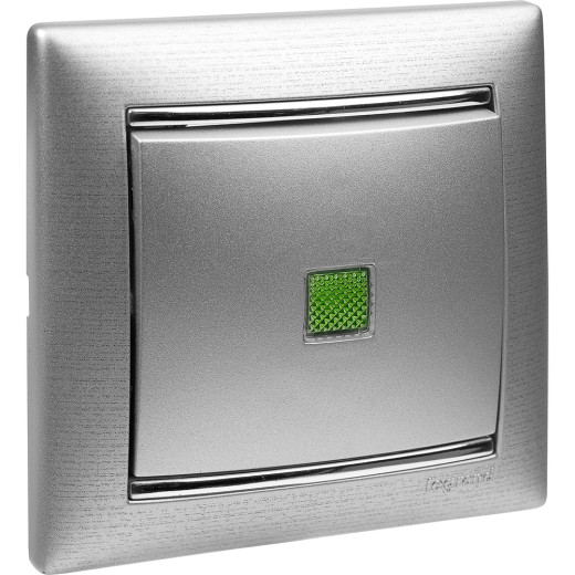 Рамка 1 пост - Legrand Valena - алюминий матовый