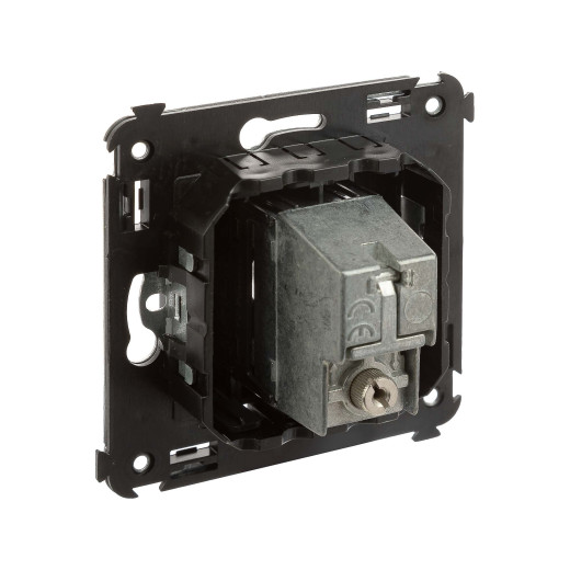 Розетка TV проходная в стену, Avanti, черный матовый