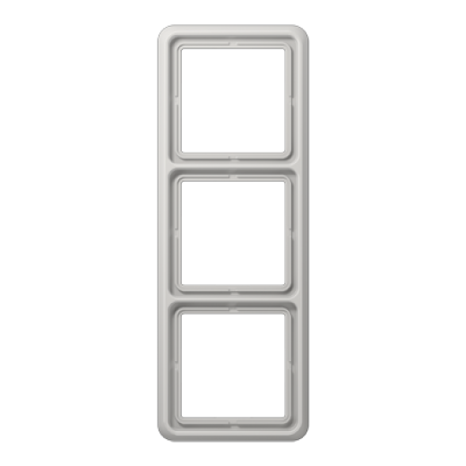 Рамка для вертикальной и горизонтальной установки ударопрочная, 3-кратная, светло-серая