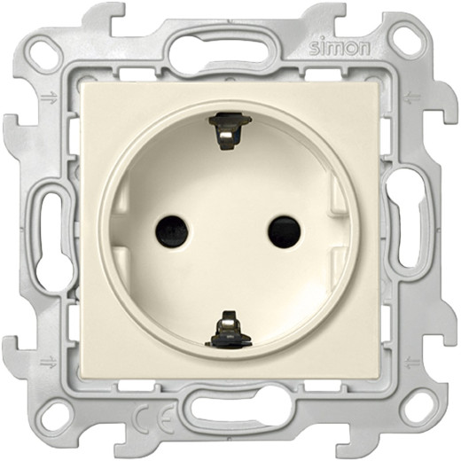 Розетка 2К+3 Sсhuko с защитными шторками, сл.кость