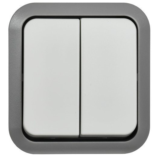 TORS Выключ. двухкл. прох. 10А IP55 TS225 сер-бел IEK