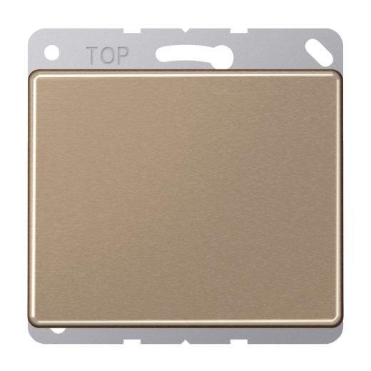 Крышка без отверстий, фиксация защёлкиванием, для произвольных вырезов (либо использование в качестве заглушки), металл, золотая бронза, SL500