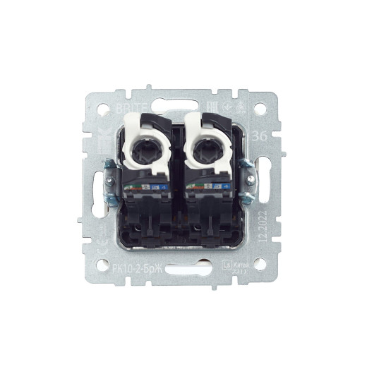 BRITE Роз. комп. 2-ая RJ45 кат.5E РК10-2-БрЖ жемч. IEK