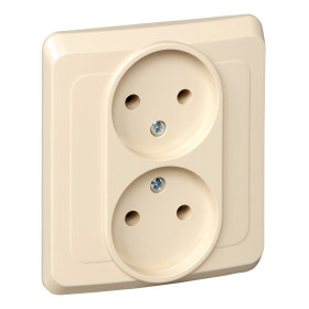 Systeme Electric Этюд Крем Розетка 2-ая б/з