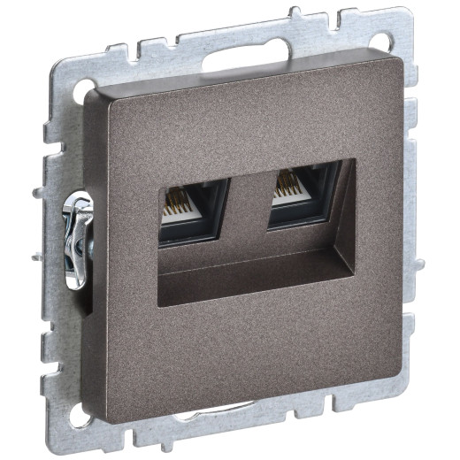 BRITE Роз. двойная RJ11+RJ45 кат.5E РК/Т12-БрТБ бр. IEK