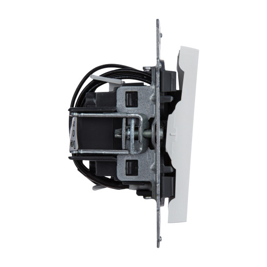 SUNO. Выключатель двухклавишный 10АХ 250В с подсветкой/индикацией. Безвинтовые зажимы. Цвет 