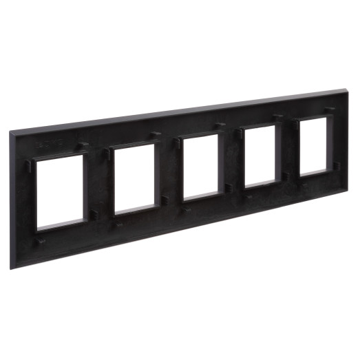 Рамка 5 постов (10 мод.), Avanti, черный матовый