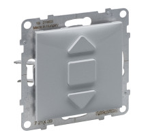 Legrand/Daccord SUNO Алюминий Переключатель для жалюзи и рольставней 6АХ 250В. Безвинтовые зажимы.