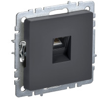 IEK BRITE BASE Графит Розетка комп. RJ45 кат.6 РК11-БрГ