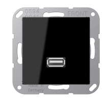 JUNG Мультимедиа разъём, чёрный