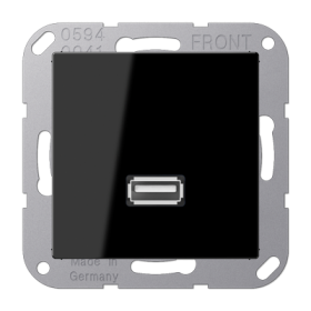 JUNG Мультимедиа разъём, чёрный