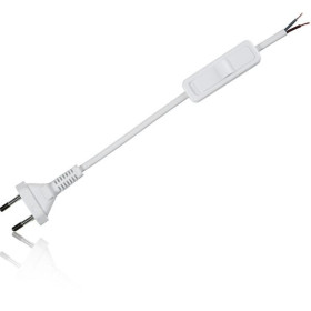 Zamel Шнур плоский 2х0,5мм2 с выключателем и вилкой; черный; 1,9 метра