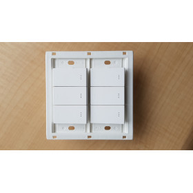 Anam Legrand e-Fren Выключатель 6-кл. с ПОДСВЕТКОЙ, обыкновенный, белый