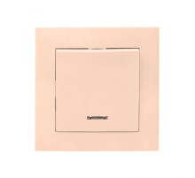 EKF PROxima Валенсия выключатель 1-кл. 10А кремовый с индикатором.