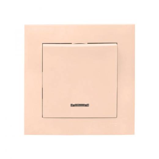 Валенсия выключатель 1-кл. 10А кремовый с индикатором EKF PROxima