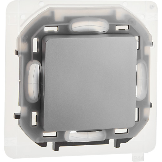 Переключатель одноклавишный IP44 - Legrand/Daccord Inspiria - 10АХ 250В безвинтовые зажимы - алюминий