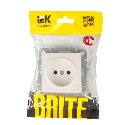 BRITE Роз. без з/к с з/ш 10А РСш10-2-БрЖ жемч. IEK