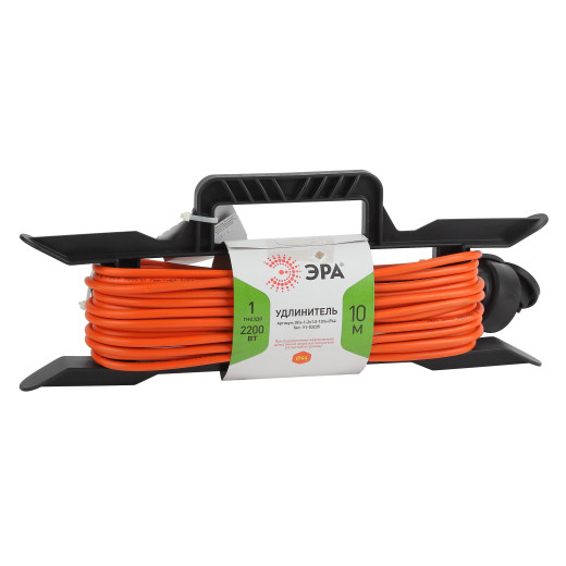 Удлинитель силовой ЭРА UFx-1-2x1.0-10m на рамке без заземления 1 розетка 10м ПВС 2х1мм2