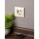 Валенсия розетка 1-местная с/з 16А кремовая с защ. штор. с 2 USB 2,1А EKF PROxima