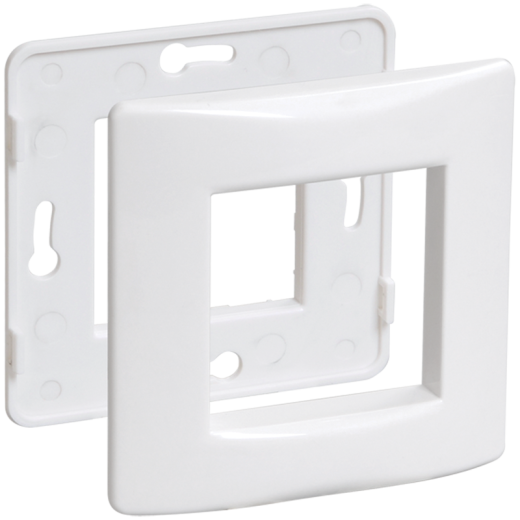 PRIMER Рамка и суппорт для КМКУ 2 модуля белый IEK