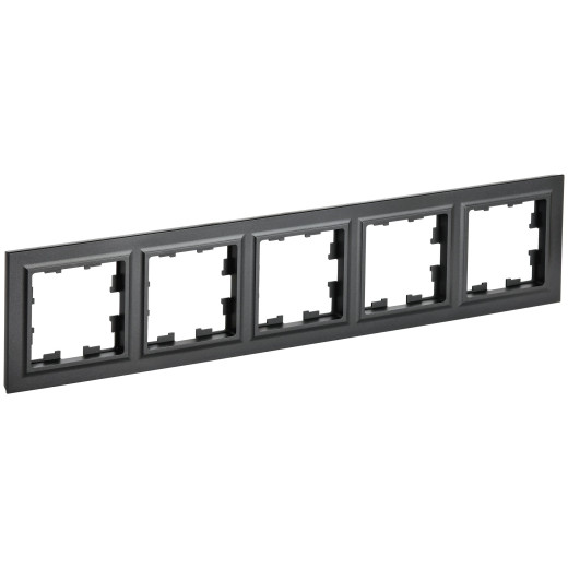 BRITE Рамка 5-мест. РУ-5-БрЧ черн. IEK